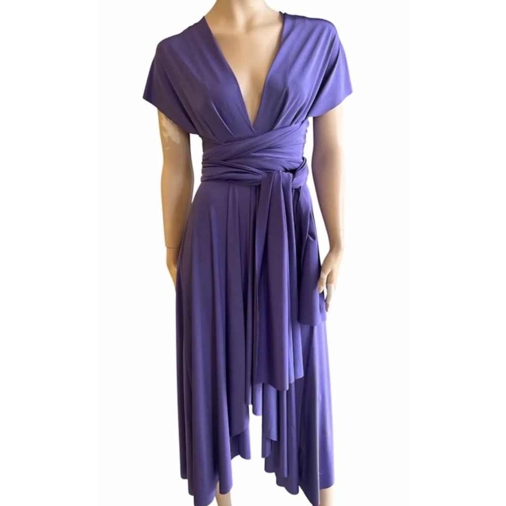 Purple Wrap Maxi multi wear/ways Dress